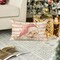 Pink Santa Claus Stripes Throw Pillow Cover, 12 x 20 Inch Pink Christmas Cushion Case Decoration for Sofa Couch